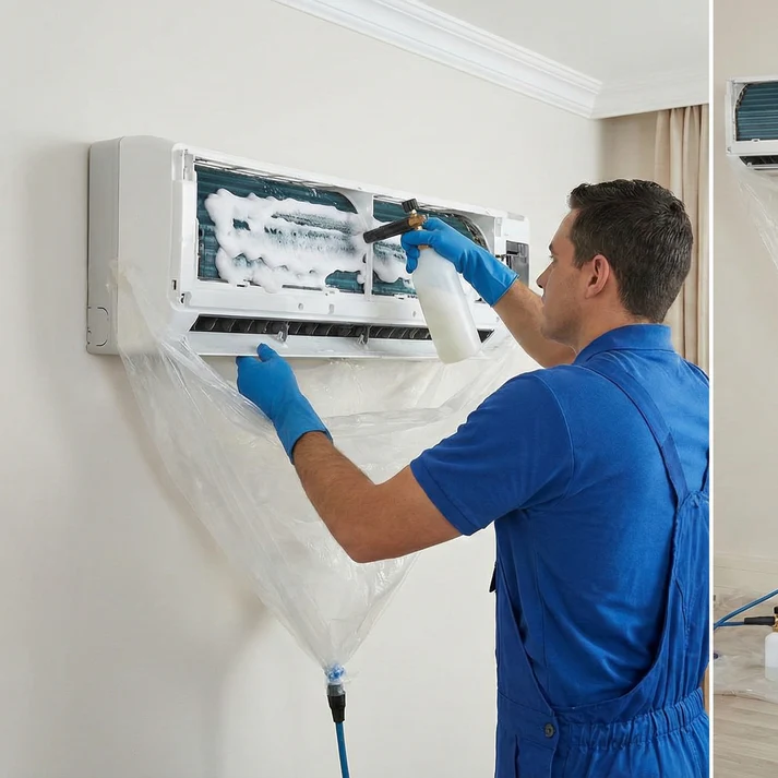 Split/Window AC Wet Service with Foam